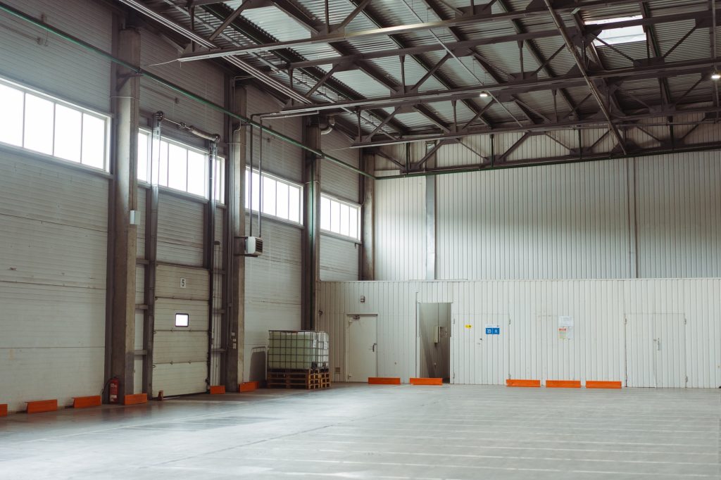 Large warehouse, building, warehouse for storage. Logistics, service, delivery, distribution center